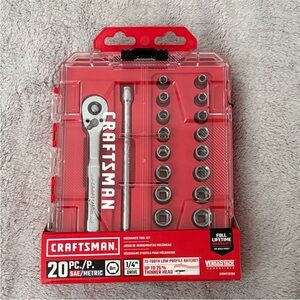 Craftsman 20-Piece Mechanics Tool Set - Red